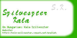 szilveszter kala business card